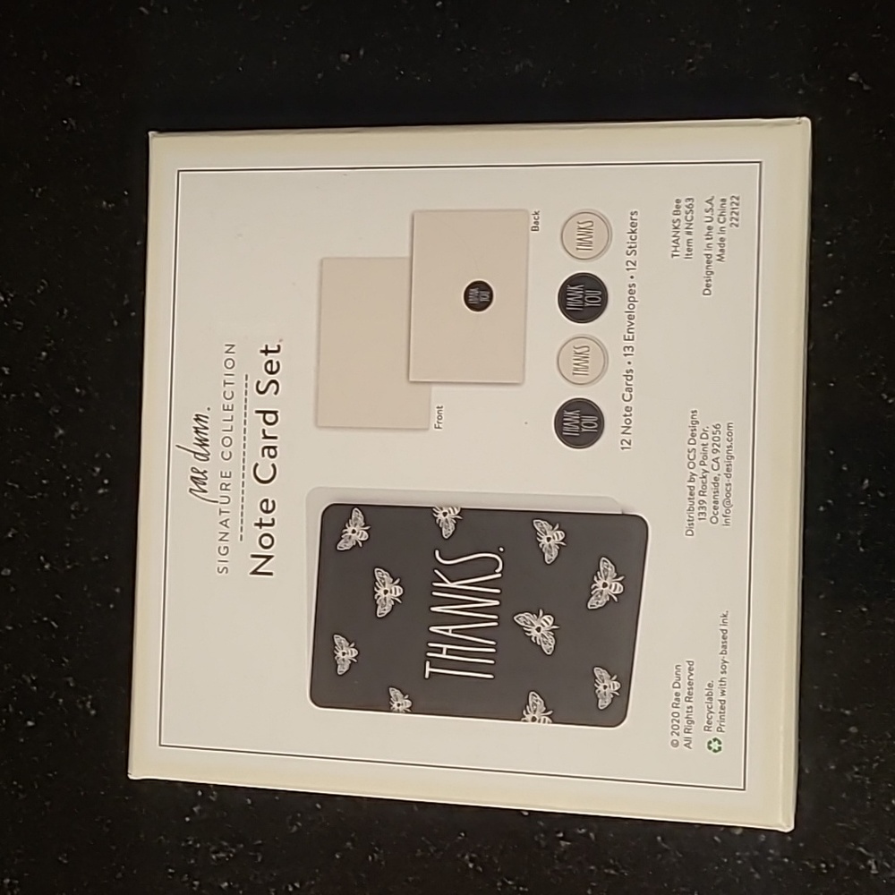 Rae Dunn Note Card Set - Picture 2 of 4